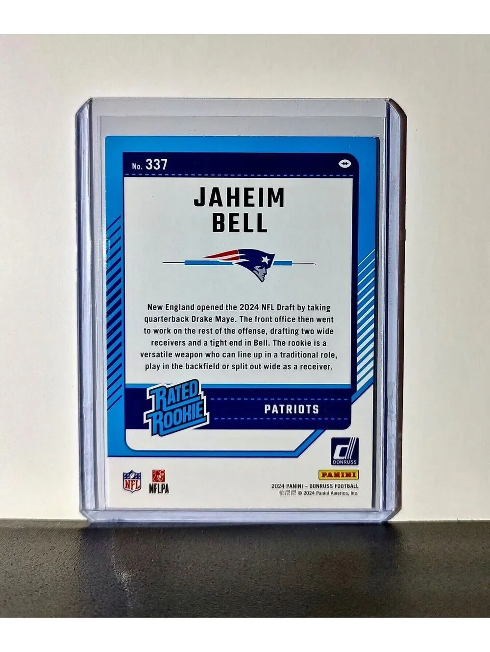Jaheim Bell 2024 Panini Donruss NFL #337 Card New England Patriots
